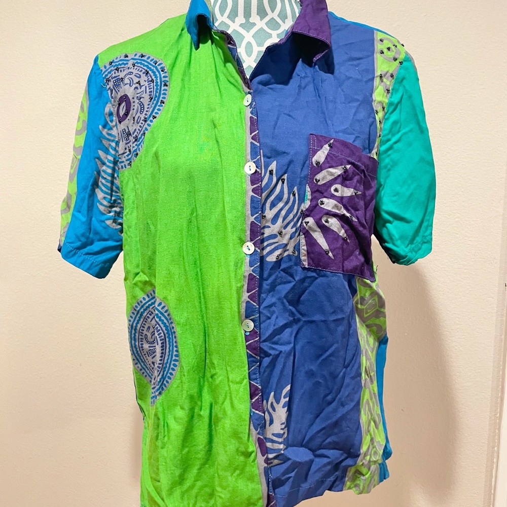 Faith Vintage Multicolor Button Up
